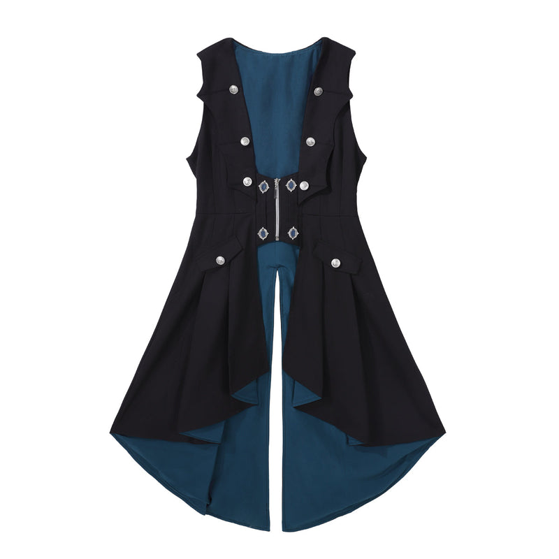 Mystique Melody - Ouji Lolita Irregular Shirt and Long Vest Set Long Vest Only S