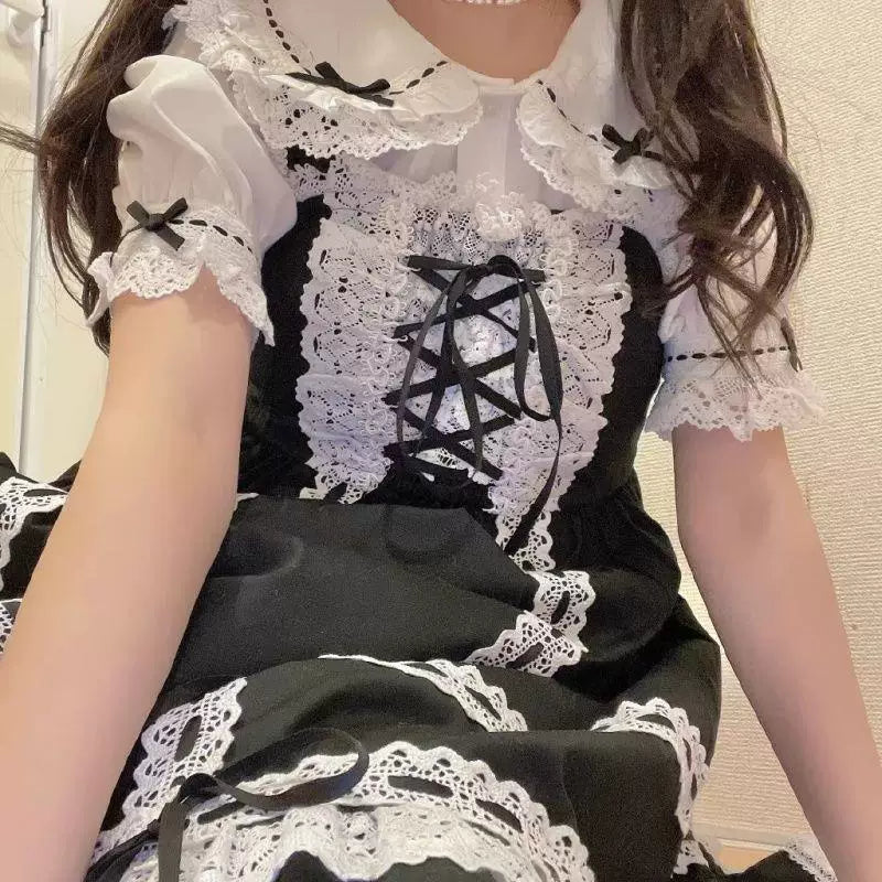 Sweetheart Dream Machine - Vintage Doll - Short-Sleeve Blouse with Lace Doll Collar