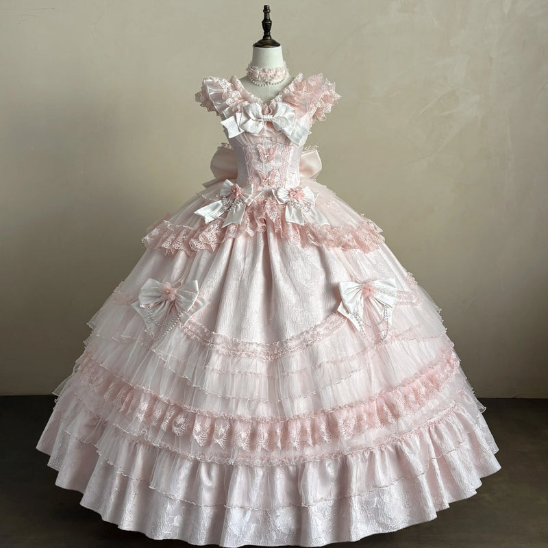 Emoji Dream - Cherry Blossom Oath Lolita Dress - Pink formal Lolita
