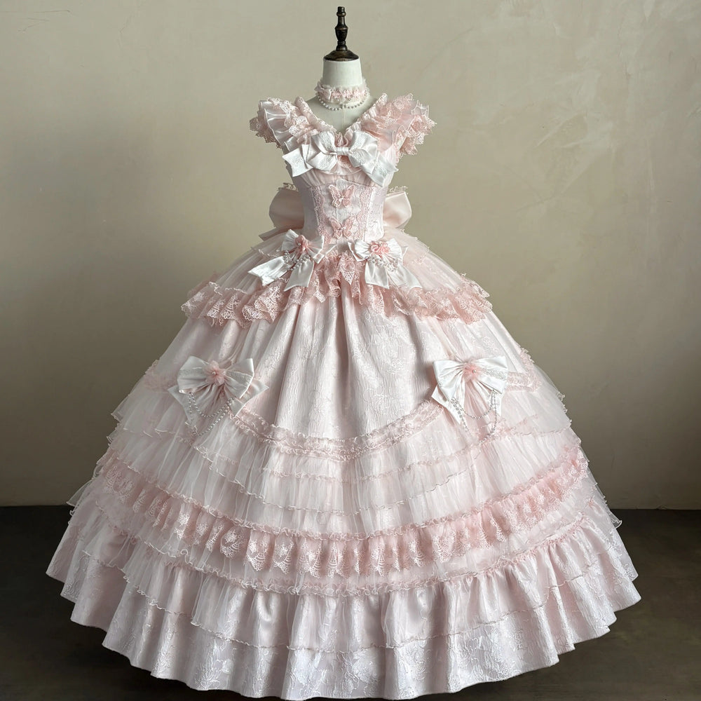 Emoji Dream - Cherry Blossom Oath Lolita Dress - Pink formal Lolita