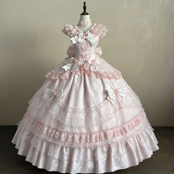 Emoji Dream - Cherry Blossom Oath Lolita Dress - Pink formal Lolita