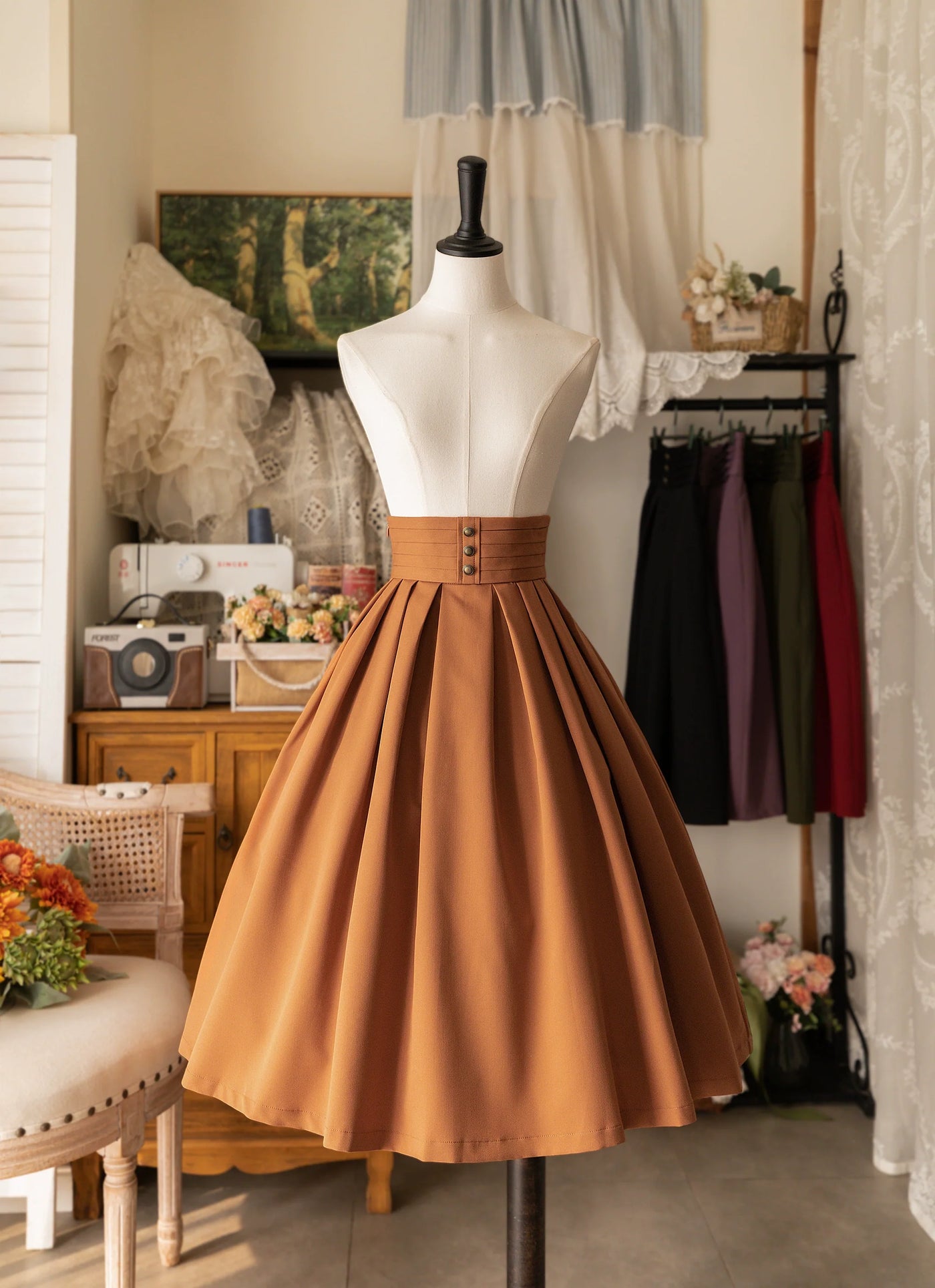Forest Wardrobe - Forest Basket - Elegant Lolita Pleated Skirt