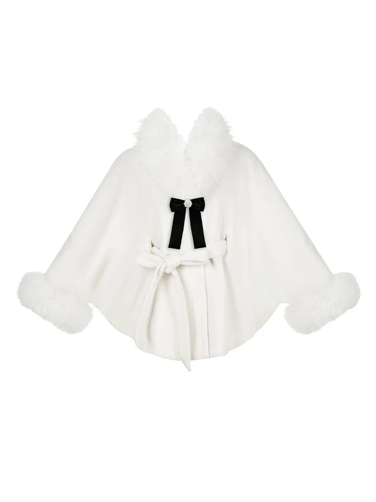 Winter Island Memory - Elegant Lolita Winter Coat & OP Dress Set (L M S) 44444:807990