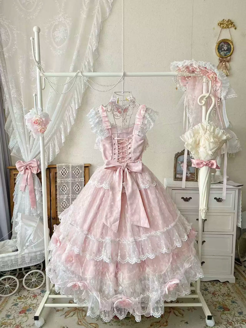 Candy Furei - Diana's Love - Pink milk gold boning Sweet Lolita tea