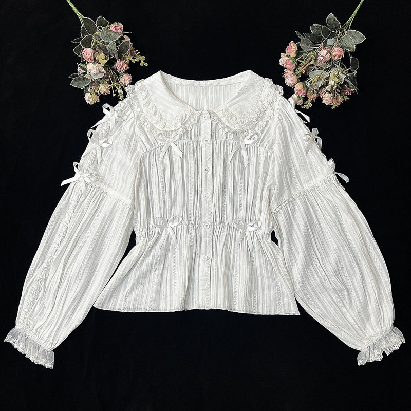 DMFS Lolita - Sweet Lolita Shirt Doll Collar - Blouse High-waisted Innerwear