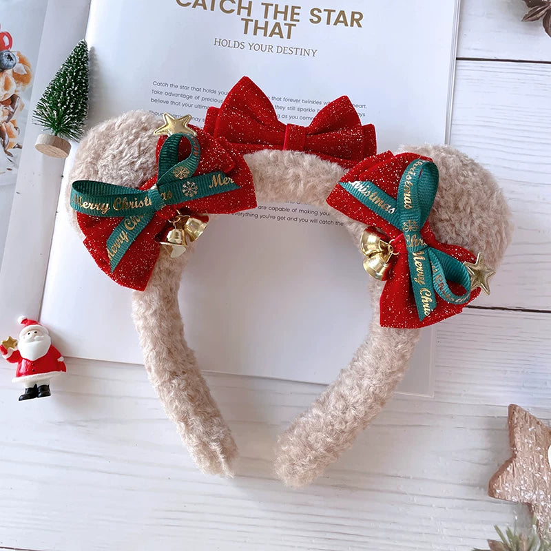 Christmas Light-Up Lolita Headwear & Accessory Options — Christmas Bear Headband C