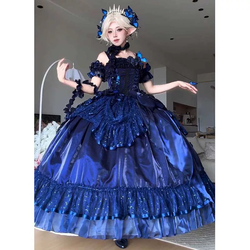Flora Muse - Silent Manor Lolita Ball Gown - Off-shoulder tiered