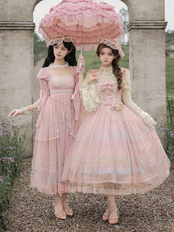 With PUJI - Giverny Spring - Lolita Dress Collection, High-waist Silhouette & Full Skirt product view