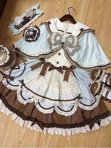 Creamy - Mint Chocolate Doll - JSK Set with a Cape and Inner Layer