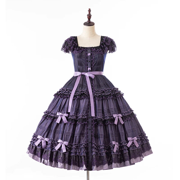 Carol Goddess - Tasha's Garden Starry Purple Gradient - Gothic lolita