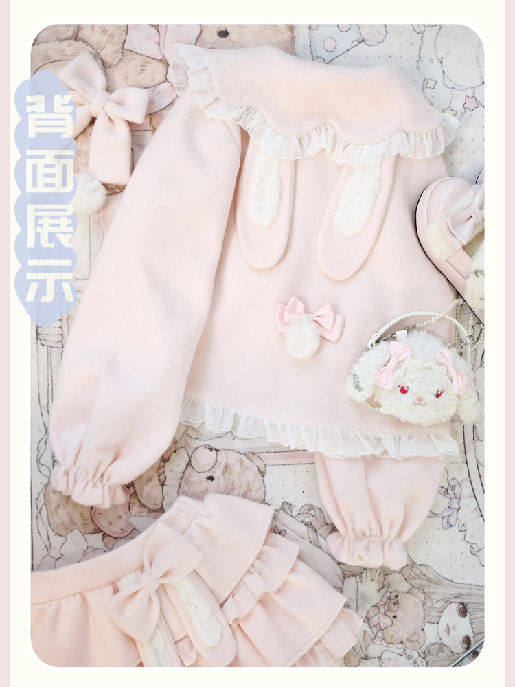 Delusional Girl Frosted Bunny Jacket & Skirt Separates — additional product view