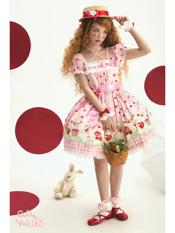CutieVolta - Strawberry Girl - Sweet Lolita OP, JSK & Accessories