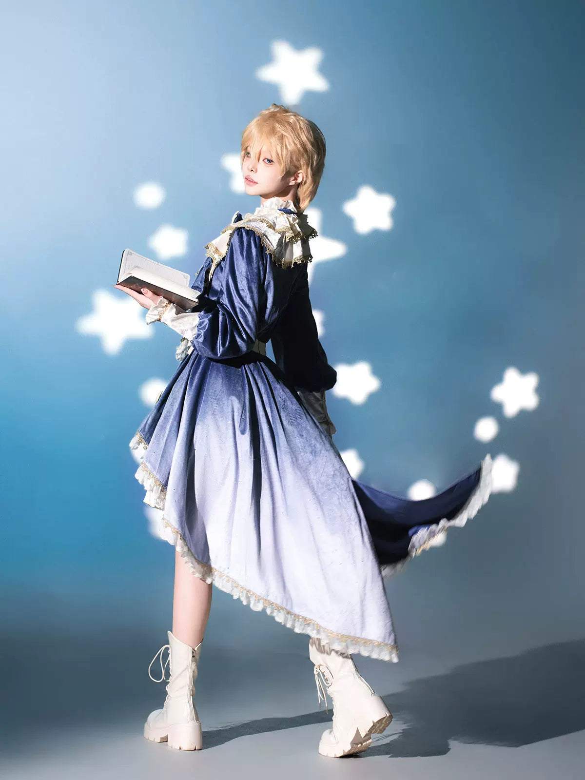 Your Princess - Dream Cloud - Ouji Lolita High-Low Tailcoat, Puffy Lantern Shorts