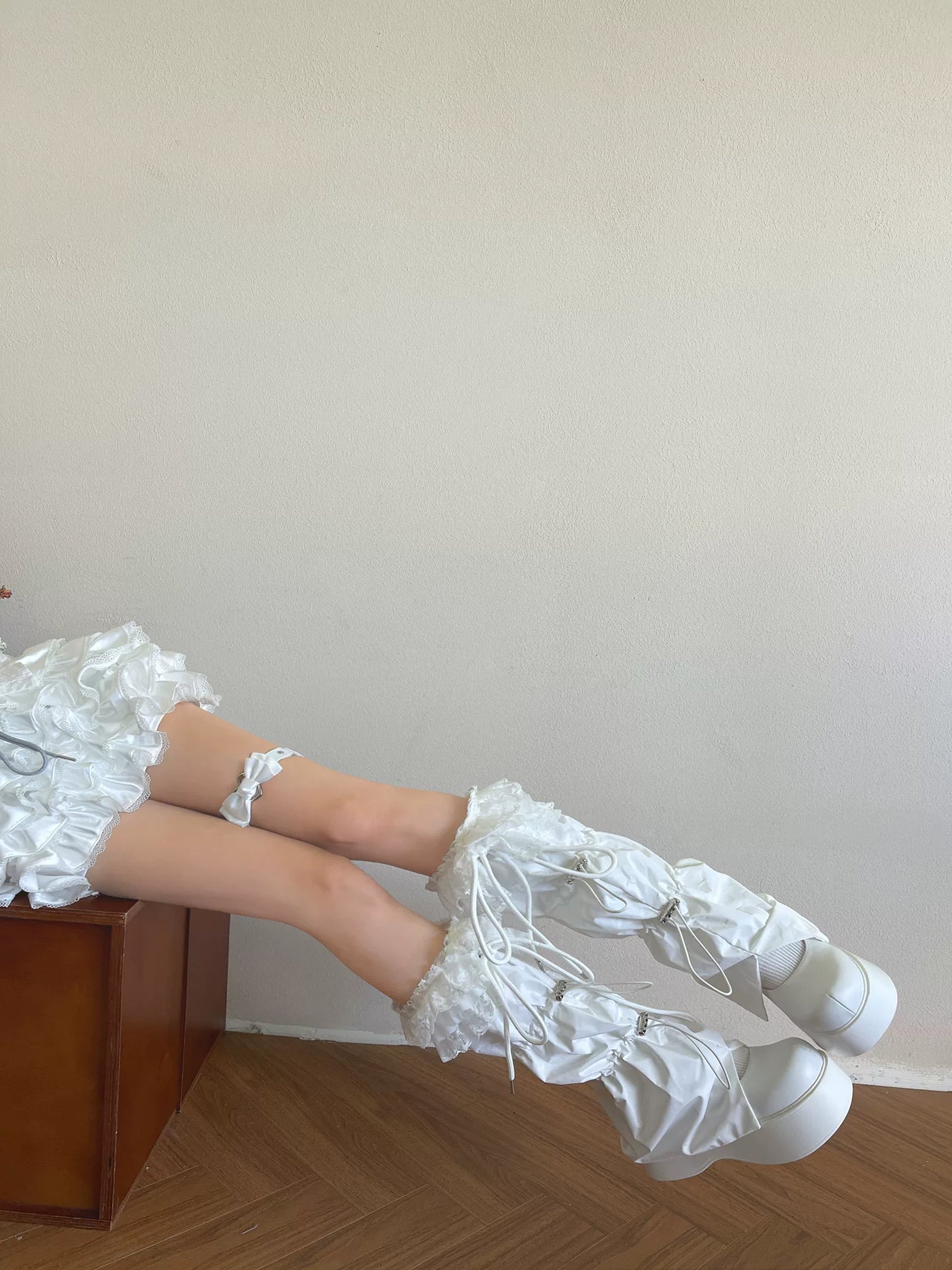 Sock Noble - Light Vintage - Lace Sock Covers with Drawstring Ties
