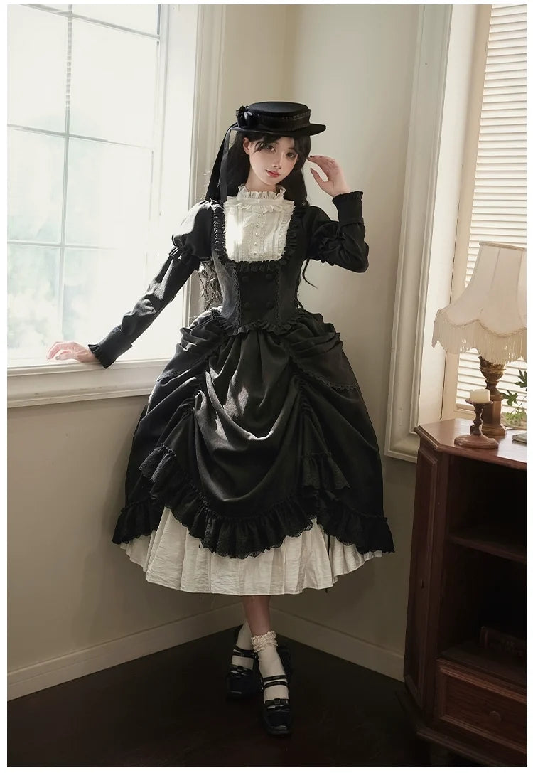 With PUJI - Fog City Time Difference - Classic Lolita SK & Blouse Suit