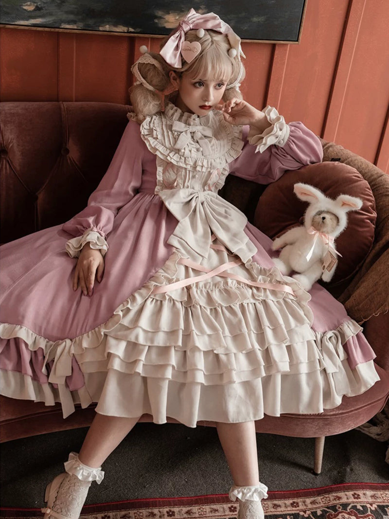 Yueele - Sweet Bow Spring - Plus-Size Sweet Lolita OP Dress - detail view 4