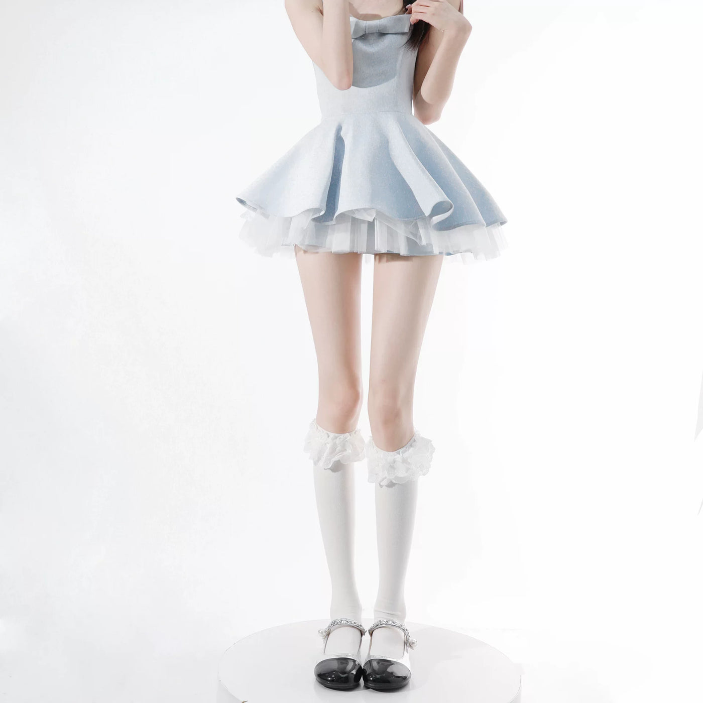 Fantasy Doll - Spring Sweet Lace - Socks with lace trim and bow detailing