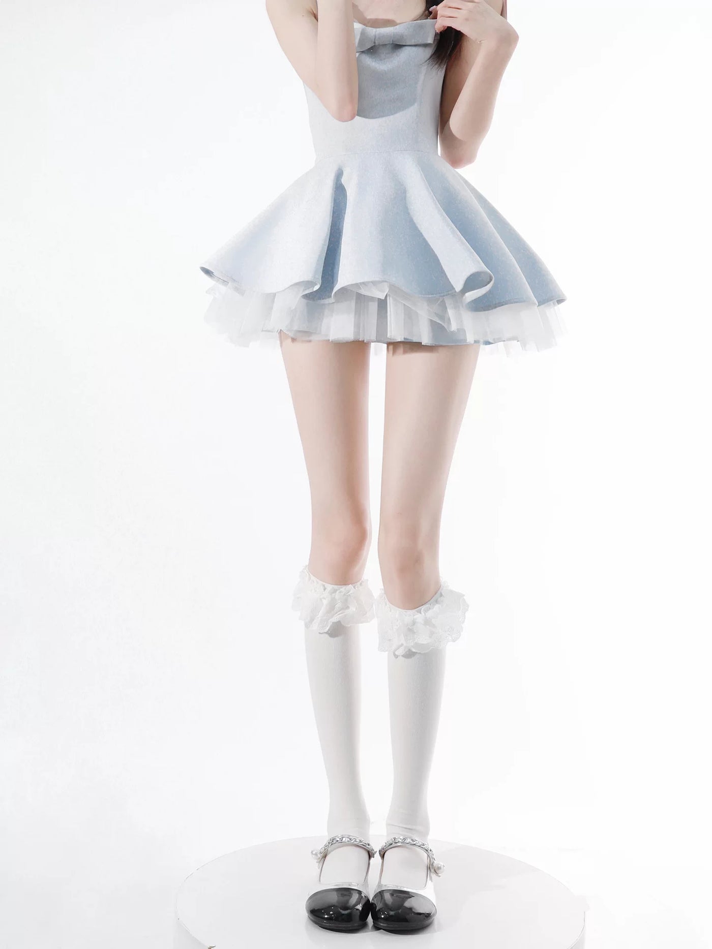 Fantasy Doll - Spring Sweet Lace - Socks with lace trim and bow detailing