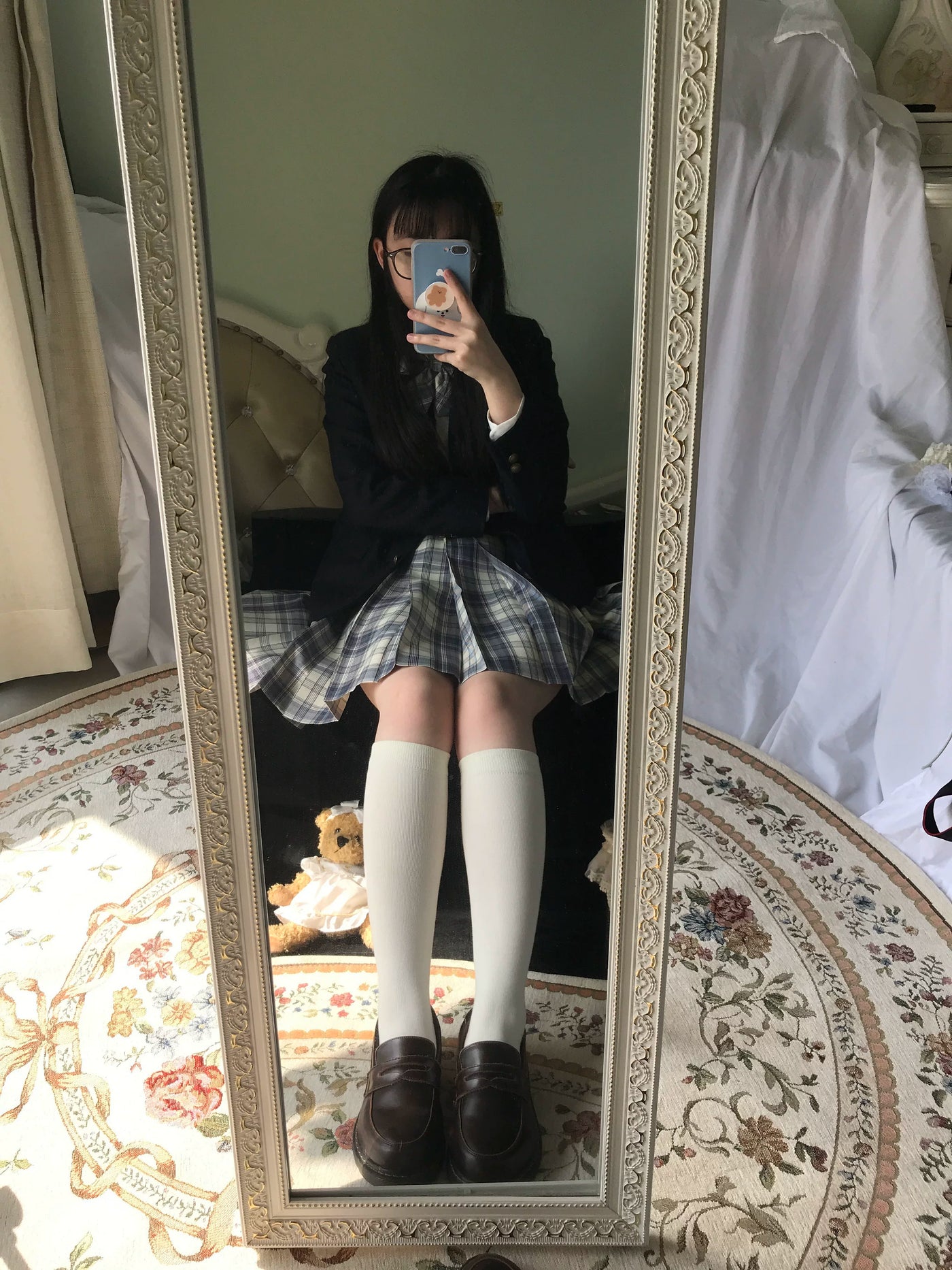 Chubby Bear Tales - Custard Bun - Two-Pair Ribbed Tube Socks in Multiple Lengths