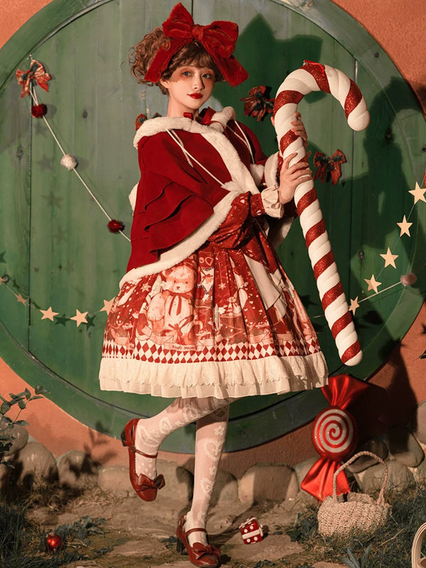 Winter Celebration Lolita OP Dress & Cape Options — additional product view