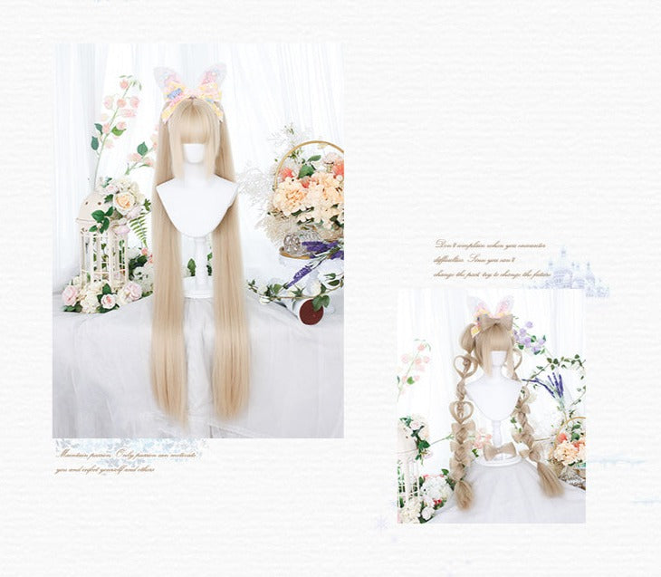 Dalao Home - Long Sweet Lolita Wig With Ponytails - Wig