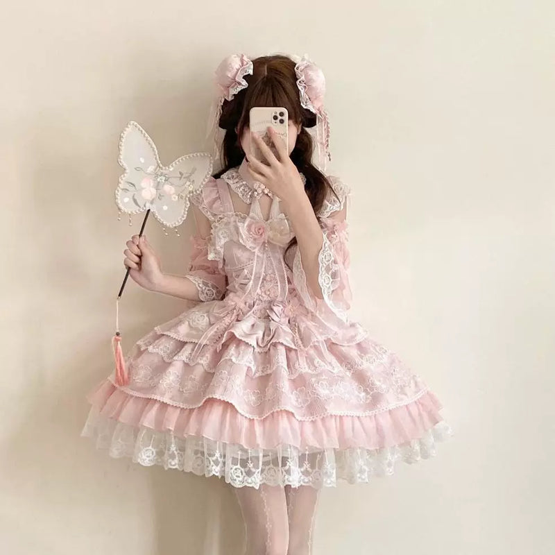 Hanguliang Peach Rain Sweet JSK Dress
