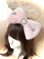 Peach Oversized-Bow Headband
