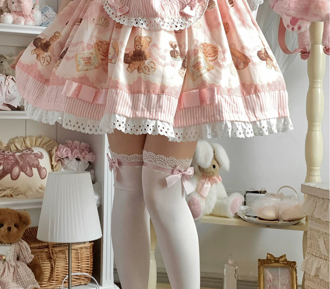 roji roji - Roji Doll - Lace-Trimmed Lolita Socks with Bows in Three Lengths