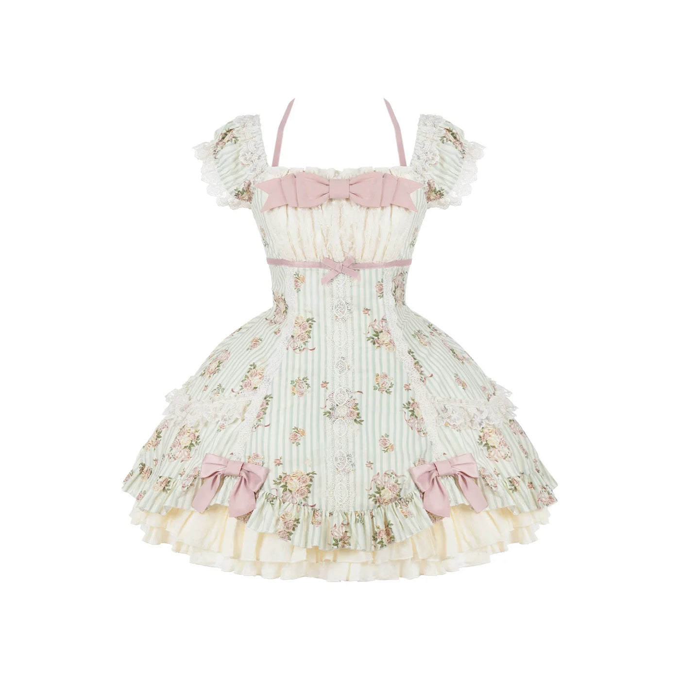 Meeting Austen - Cotton Classic Lolita Rose Printed OP Dress (L M S) 45736:860042