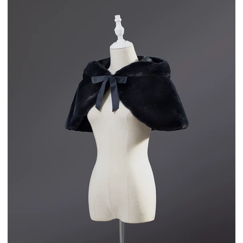 Dear Dolls Christmas Velvet Tiered JSK & Cat Cape Options — L1566 Black Cape