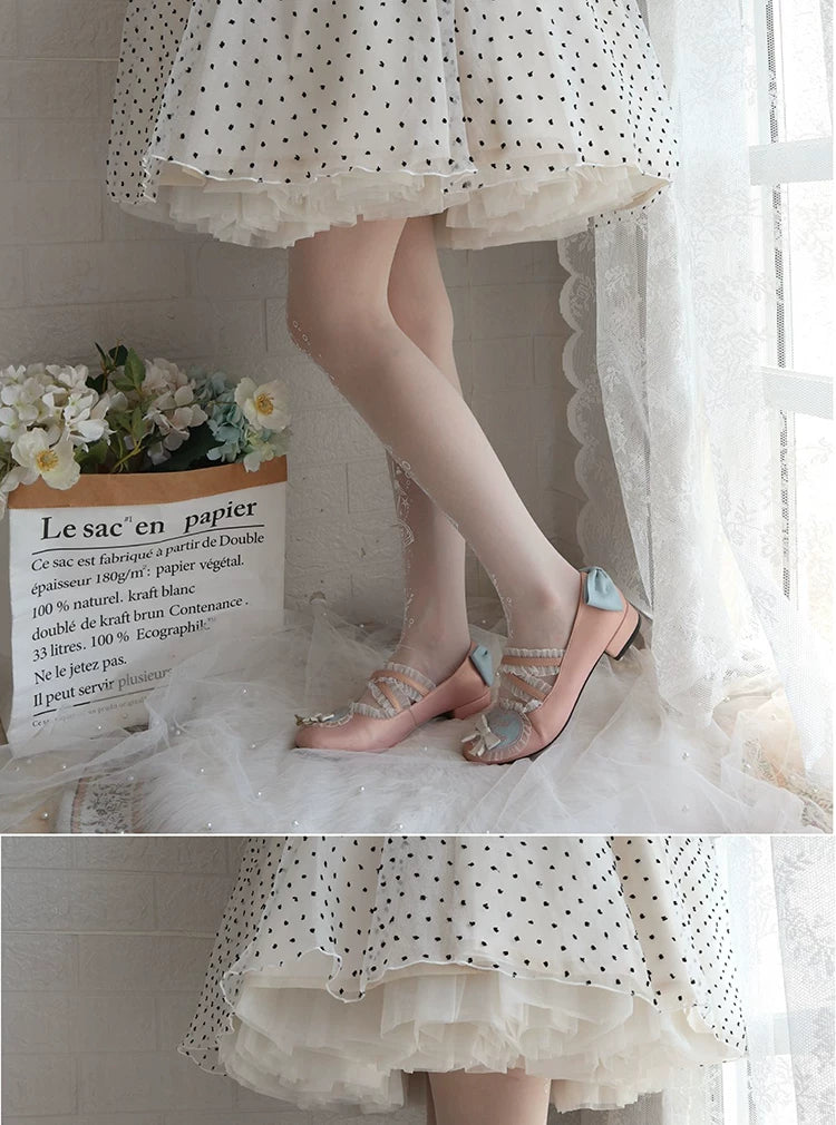 roji roji - Deep Sea Story - Printed Tights with Fine Linework