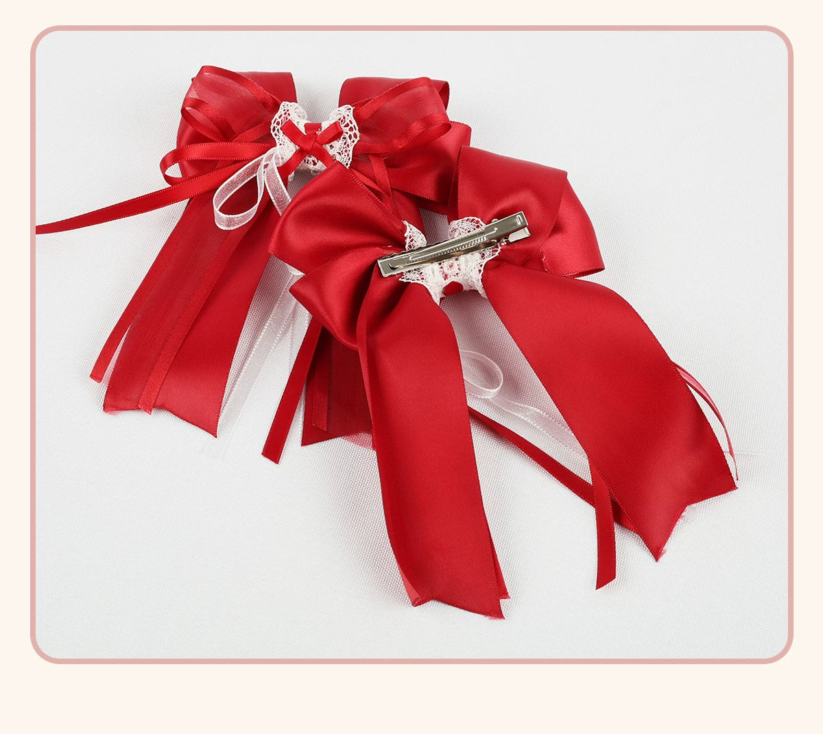 Stardust Rose - Rose Bow Collection - Headwear with red rose motifs