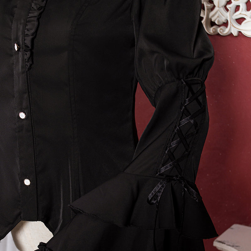 OCELOT - Gothic Lolita Halloween Blouse - Bat Inspired Innerwear