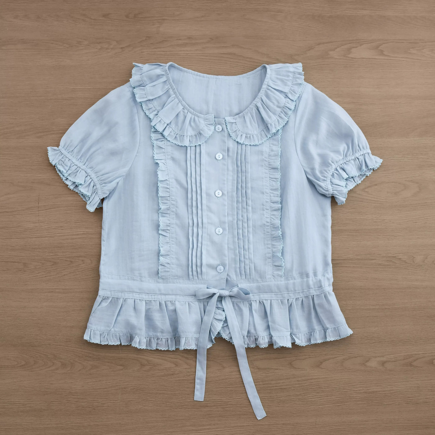 MIST - EverSpring - Sweet Lolita Shirt with a ruffled Peter Pan collar
