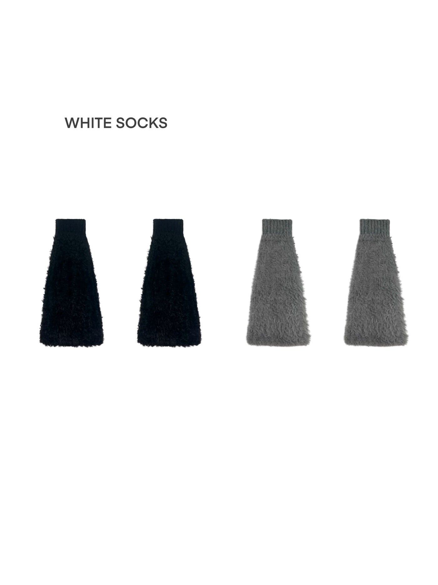 White Socks - Plush Knit - Plush knit sock covers with flared cuffs
