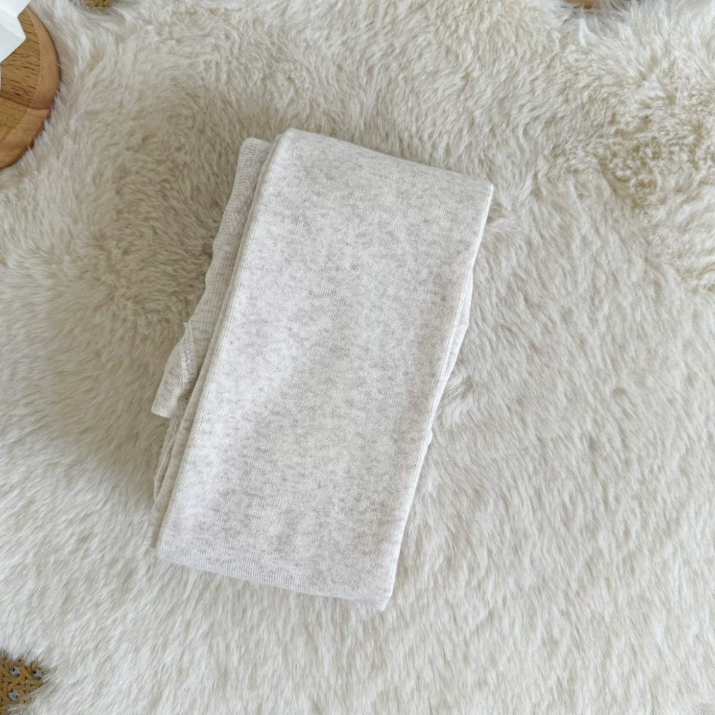 Floral Milk Cat - Vertical Rib - 800D Fleece-Lined Tights