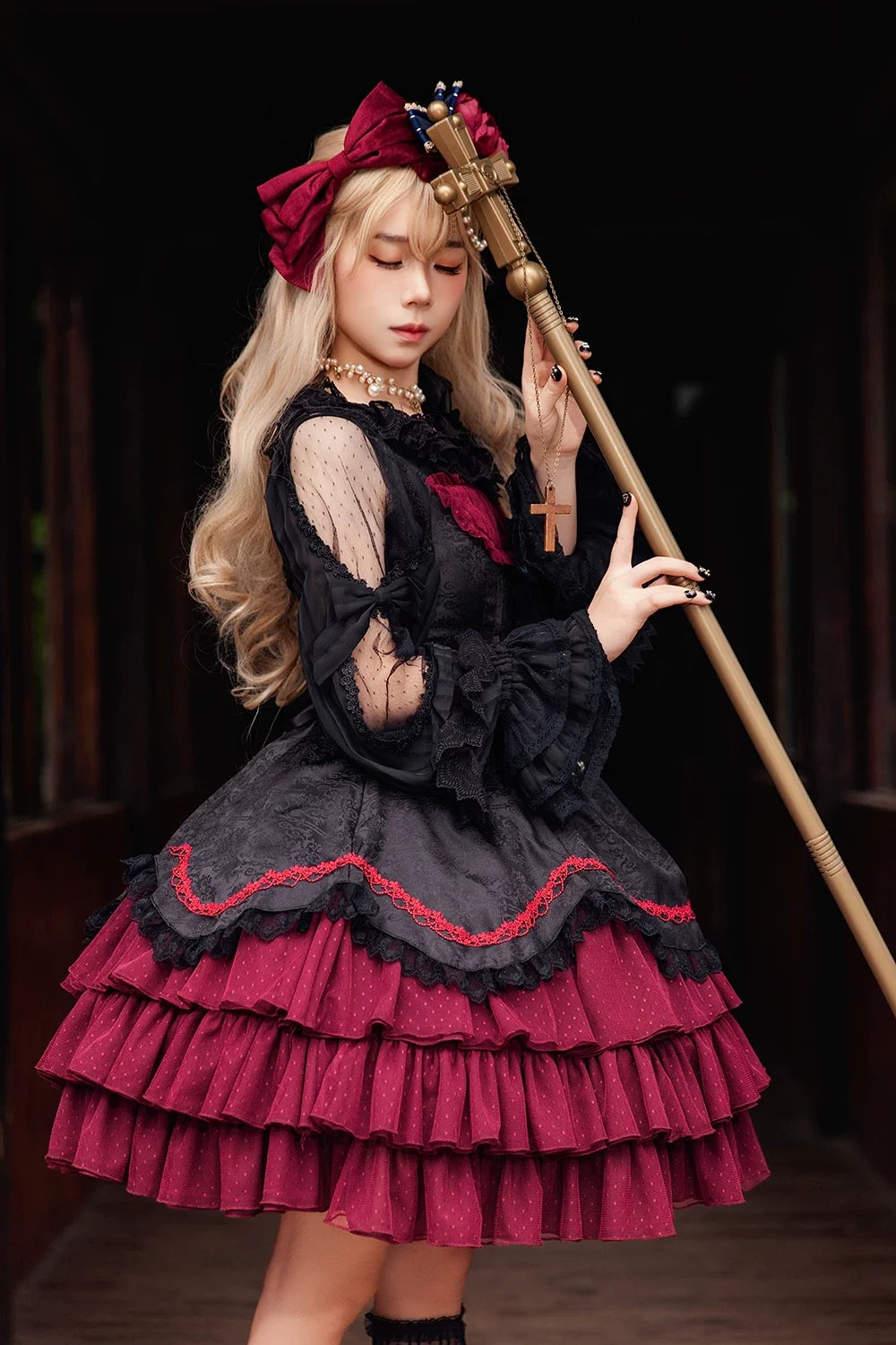 Infanta - Pearl Box - Classic Lolita JSK, Bustle Back Hem