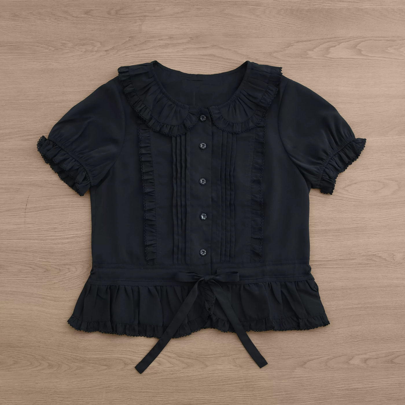 MIST - EverSpring - Sweet Lolita Shirt with a ruffled Peter Pan collar