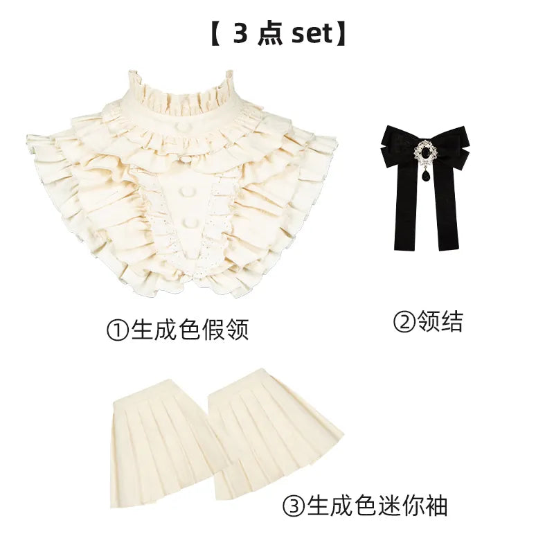 With PUJI - Old Testament - Lolita OP Dress, Detachable Styling detail view 14