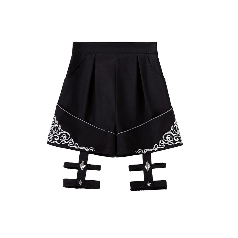 Your Princess - Oathbound Sword - Embroidery Ouji Lolita Set, High-Low Hem Coat