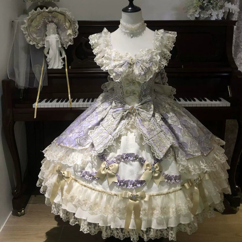 Confession Sweetheart - Gilded Waltz - Sweet Lolita jumper skirt