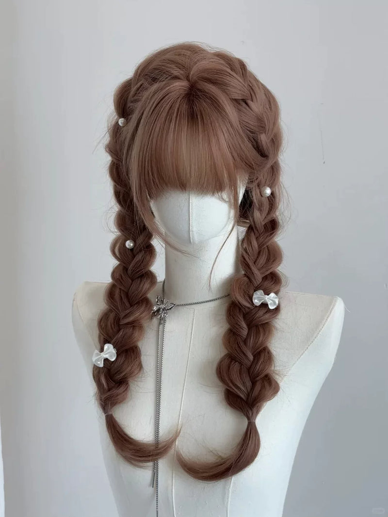 Early Baby honey tea long wavy full wig - view 2