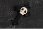 No.6 Small Skull Black Cross Hair Clip