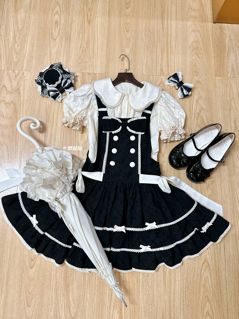 White Tea Story - Mianmian Ice - Three-tier 100% cotton lolita jumper