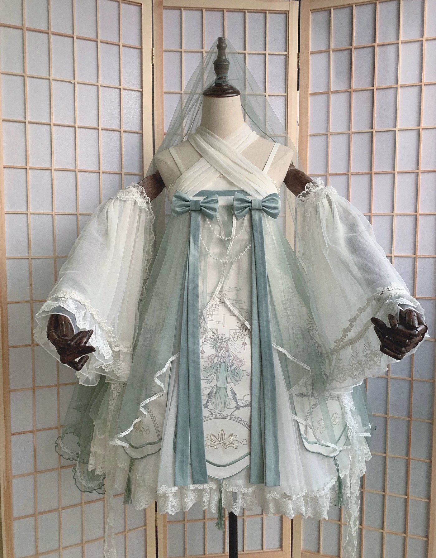 Sweetheart Dream Machine - Unicorn Pharmacist Chapter - Chinese-Inspired JSK with a Printed Front Panel