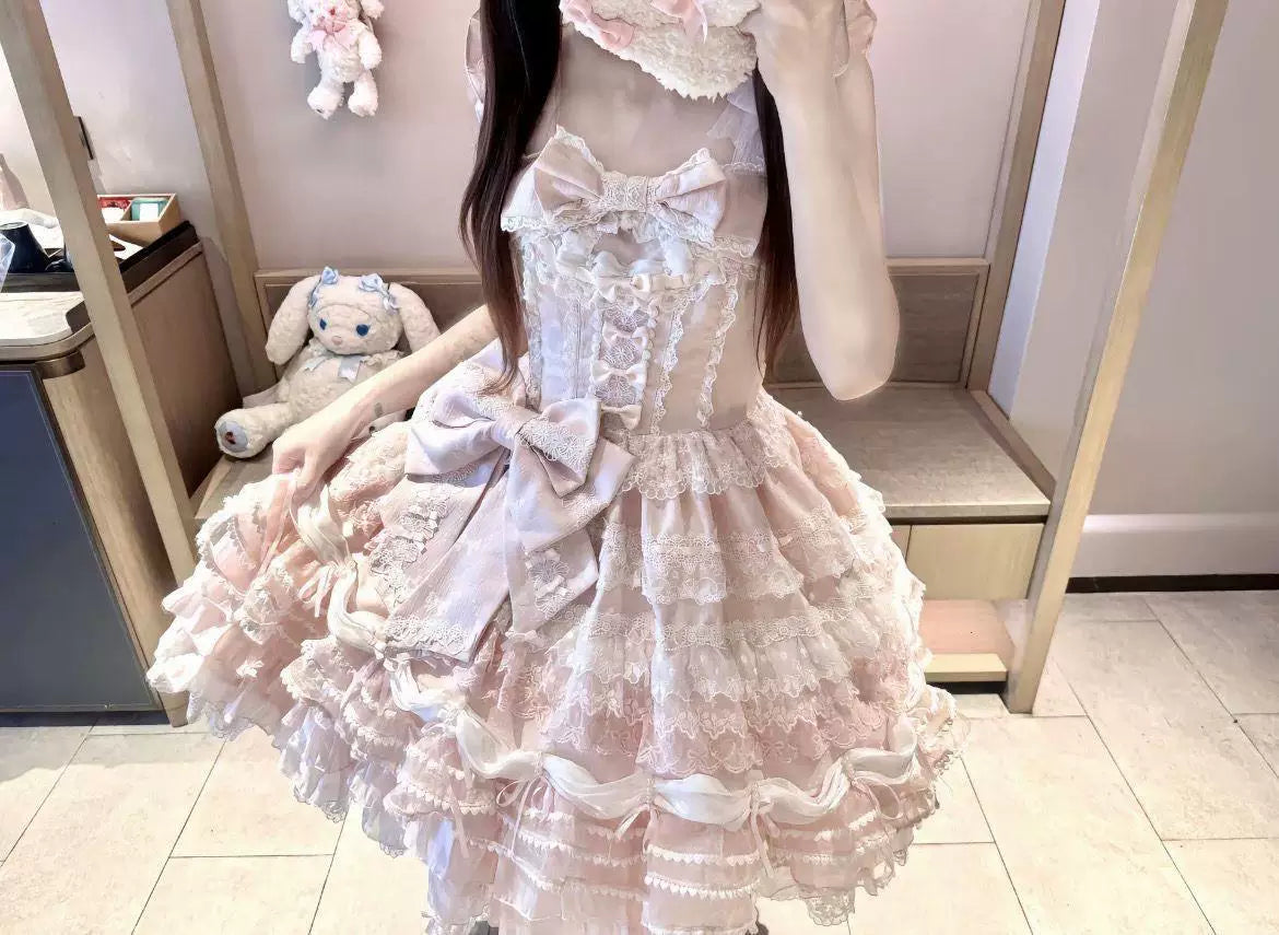 Sweetheart Dream Machine - Flower Wedding - Embroidered JSK with a Tiered Lace Skirt