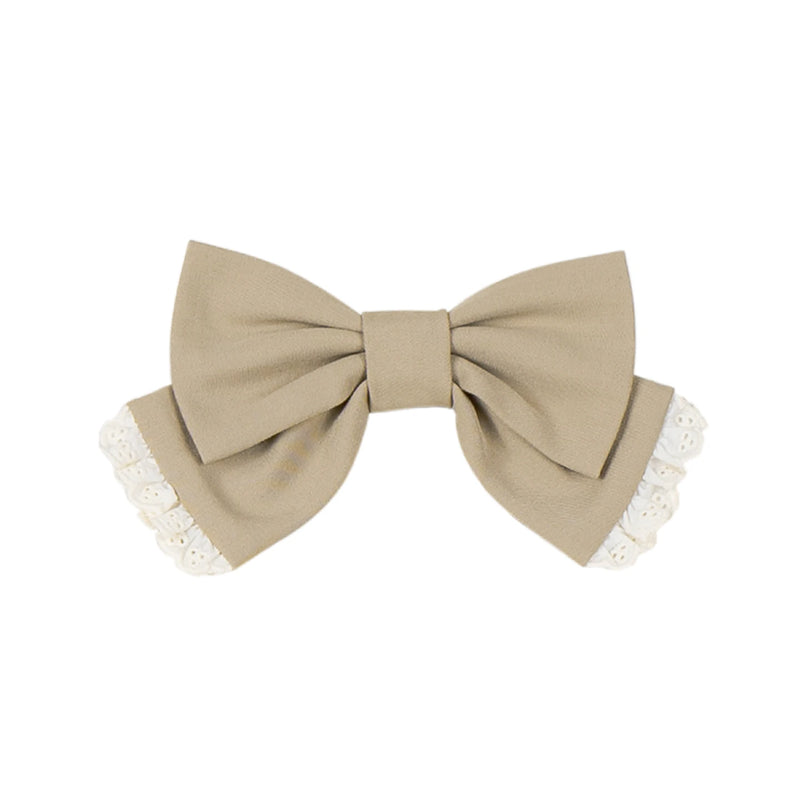 With PUJI - Sea Salt Snow Crest - Lolita OP Dress, Ruffle Trim & Stand Collar detail view 11