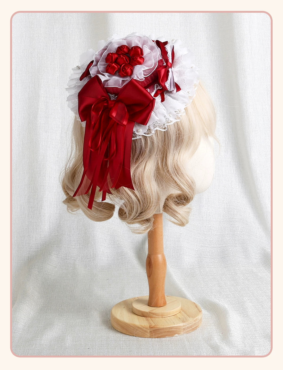 Stardust Rose - Rose Bow Collection - Headwear with red rose motifs