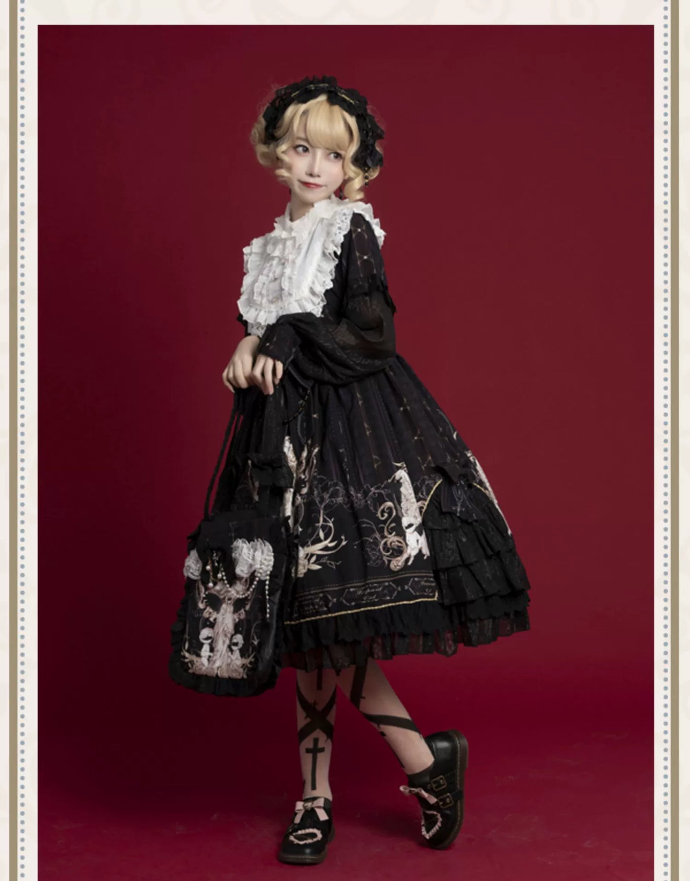 OCELOT - Chiffon Classic Lolita OP Dress - Long Sleeve OP Dress