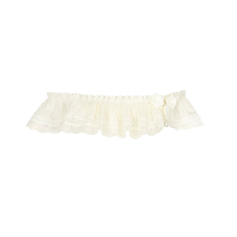 With PUJI - Moonlight Variations - Lolita JSK Dress, Ruffle Trim & Boned Bodice Detail detail view 14